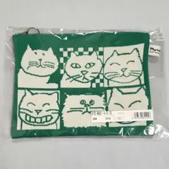 マンハッタナーズ　ニットポーチ　猫社会　Manhattaner’s　ねこのサムネイル