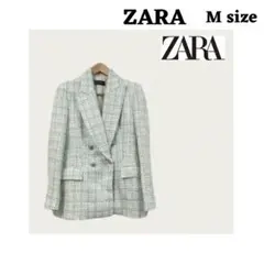 ZARA ダブルブレスト ツイードジャケット Mサイズ