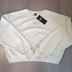 【新品未使用】Reebok ホワイトクロップドスウェット L