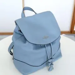 COACH レザー リュックサック ライトブルーのサムネイル
