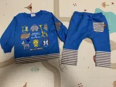 動物プリント長袖Tシャツとパンツセット 90