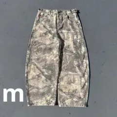 9090 リアルツリー ワイドパンツ King Logo Slub Denim