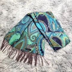 美品✨カシミンク コモラッティ✨ペイズリー柄 マフラー ストール ドイツ製