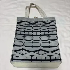 幾何学模様 エコバッグ （トートバッグ）グレー ブラック