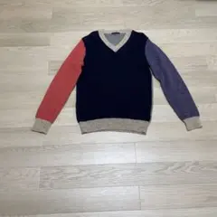 URBAN RESEARCH クレイジーパターン Vネックニット Mのサムネイル