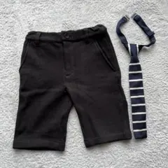 COMME CA ISM フォーマル　子供黒ショートパンツ100とネクタイセット