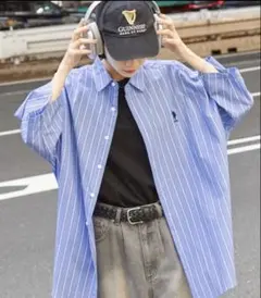 【最終値下】U.S. POLO ASSN. ストライプ 半袖シャツ L