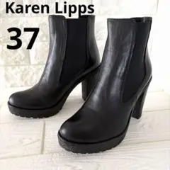 karen lipps サイドゴアブーツ 厚底 ブラック 37 イタリア製