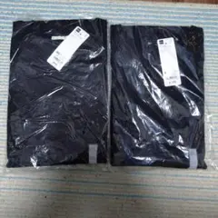 2枚セットGU ソフトコットン クルーネックTシャツ 長袖3XL