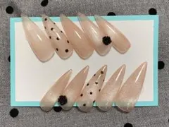 No.62 ネイルチップ　マグネットネイル　シンプル　ガーリー