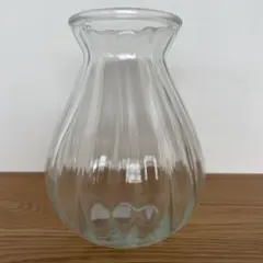 【新品】ガラス 花瓶 曲線デザイン