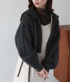 archives レースアップＢＩＧカラーニットカーディガン 2way 新品