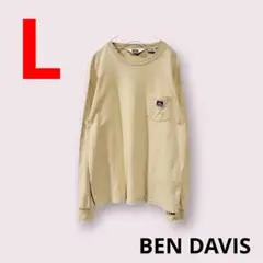 BEN DAVIS　ベンデイビス　ロンT　ライトオレンジ　L　長袖のサムネイル
