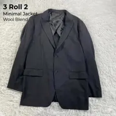ユニクロ 段返り3ボタン テーラードジャケット 黒 XL ビジネス 就活