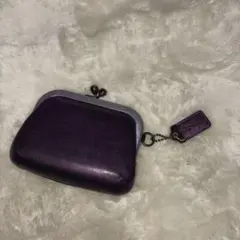 COACH×水原希子 がま口財布 紫