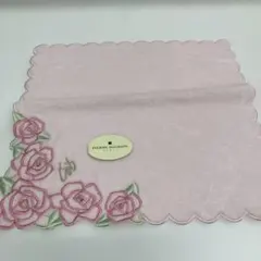 [新品] PIERRE BALMAIN バラ刺繍タオルハンカチ