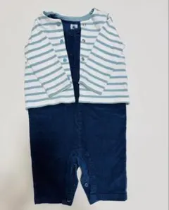 プチバトー　カーディガン　ロンパース　2枚セット　12M 18M