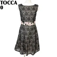 TOCCA ノースリーブフレアドレス 0 FLORAL BOUQUET