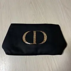 クリスチャンディオール グリッター ロゴ 黒 ポーチ 非売品 限定品