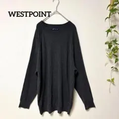 WESTPOINT ウエストポイント ニット セーター L グレー 刺繍