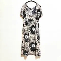 Paotel Miam 花柄ワンピース モノトーン 上品 きれいめ サイズF 夏