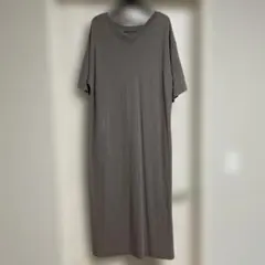 LAKOLE グレー 半袖カットソーロングワンピース