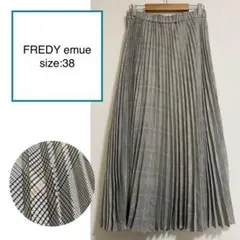 FREDY emue プリーツスカート チェック柄 グレー ［38］のサムネイル