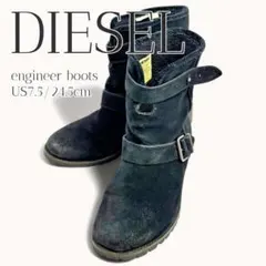 DIESEL ディーゼル スエードショートブーツ 黒 24.5cm EAGLES