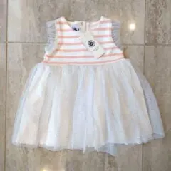 新品　プチバトー　ラメチュール　マリニエールワンピース　12m 74cm 70