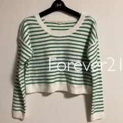 Forever21 ショート丈ボーダーニット