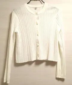 【UNIQLO】未使用 GIRLSウォッシャブルニットリブカーディガン