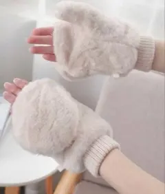 SHEIN 手袋 ピンクベージュ