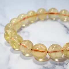 ブラジル産 高品質シトリン 10mm ブレスレット 高透明 内径16cm - メルカリ