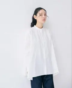 setto レディース スタンドカラー 長袖シャツ ホワイトのサムネイル