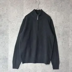 UNIQLO ユニクロ ウール混ハーフジップ ニット セーター ブラック S