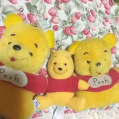 昭和レトロぬいぐるみプーさんぬいぐるみキーホルダーディズニーランド