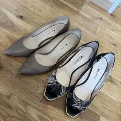 DIANA ブラウン クロコ型押し ハイヒール他2足set used