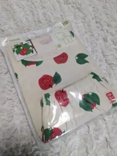 【新品未使用】ユニクロ　半袖パジャマ　ドライ 110　くだものさん