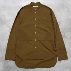 CINOH チノ　フィンクス シャンブレーコットンバンドカラーシャツ　ブラウスのサムネイル