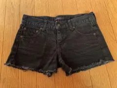 AZUL by moussy (アズールバイマウジー) デニムショートパンツ　黒
