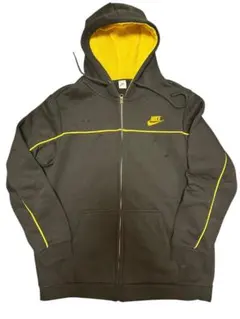 00s NIKE ジップパーカー ブラック イエロー