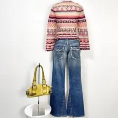 y2k❤️ 00s TRUE RELIGION JOEY ローライズフレアデニム