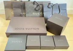 GUCCI・LOUIS VUITTON ギフトボックス・ショッパーセット10点