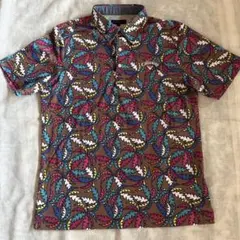 美品✨ Callaway 石川遼君着用 カラフル葉柄 ゴルフウェア 半袖シャツ