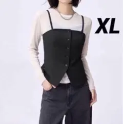 新品未使用　ジーユー　フロントボタンビスチェ　XL