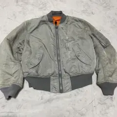 希少カラ ALPHA MA-1 usa フライトジャケット シルバー IDEAL