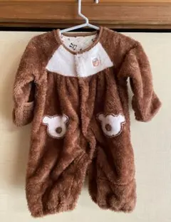 クマデザインロンパース ブラウン　70〜80サイズ