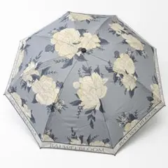 折りたたみ傘　雨晴兼用　花柄　ブルーパープル系　UVカット　レディース　日傘