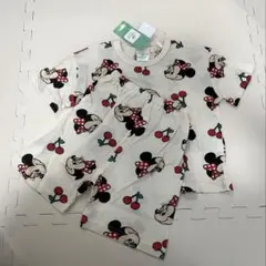 ディズニーベビー ミニーちゃん×さくらんぼ柄 半袖パジャマ上下セット 90のサムネイル