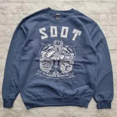 GILDAN 古着 SOOT プリント スウェット ブルー